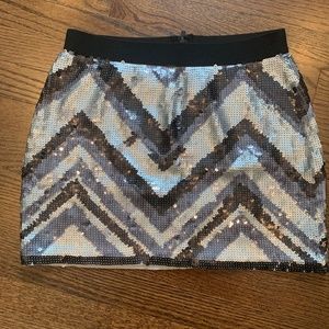 BCBG Sequined Mini Skirt - XS